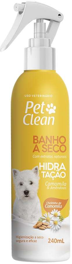 Banho a Seco Pet Clean Hidratação Camomila - 240 mL