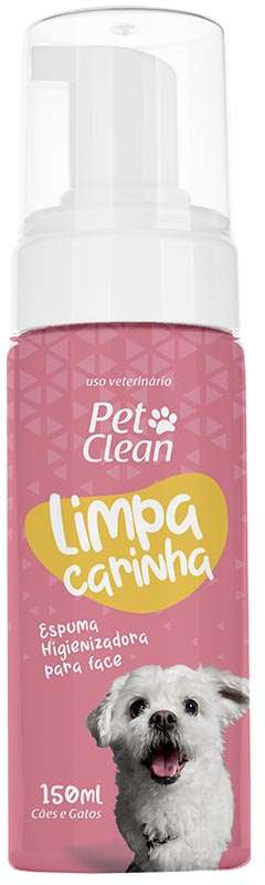 Espuma Higienizadora Pet Clean Limpa Carinha - 150 mL