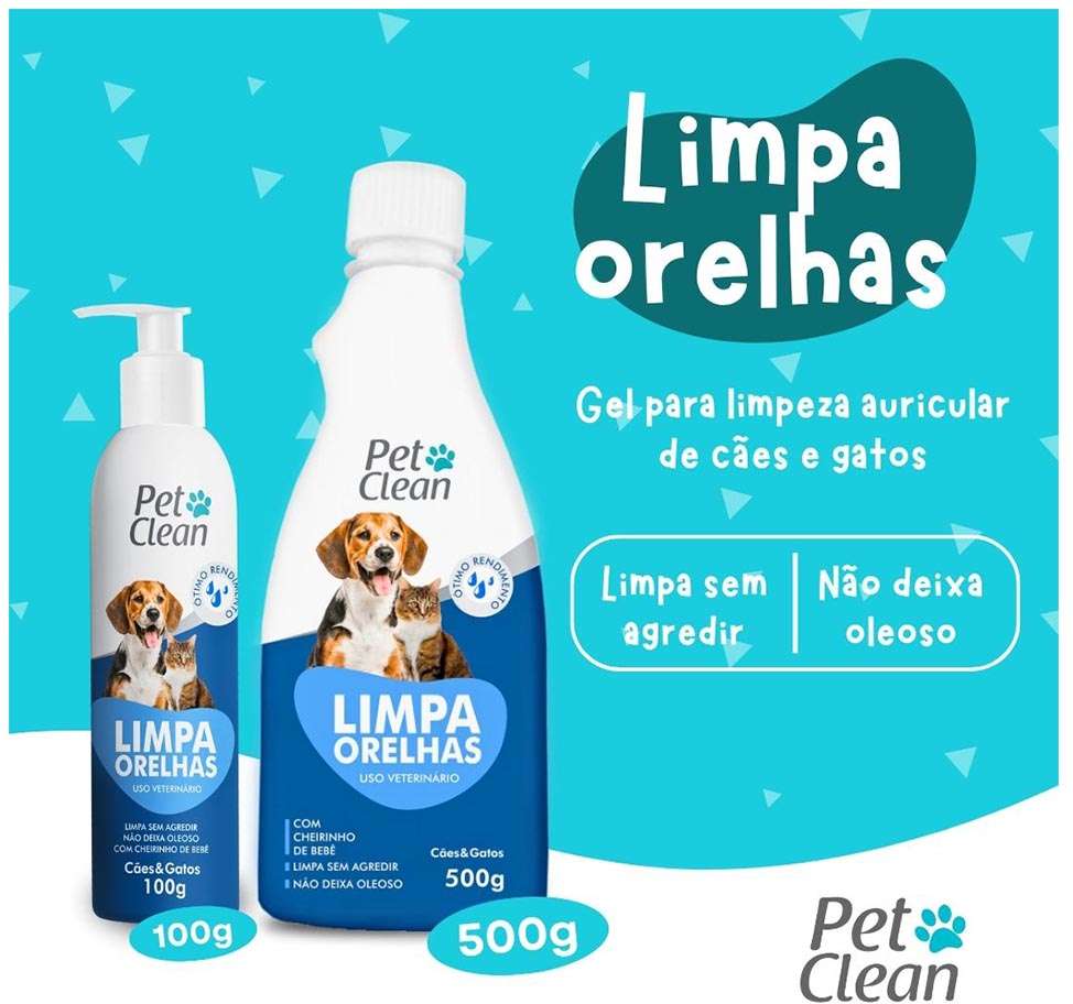 Limpador de Orelha Pet Clean para Cães e Gatos - 500 mL