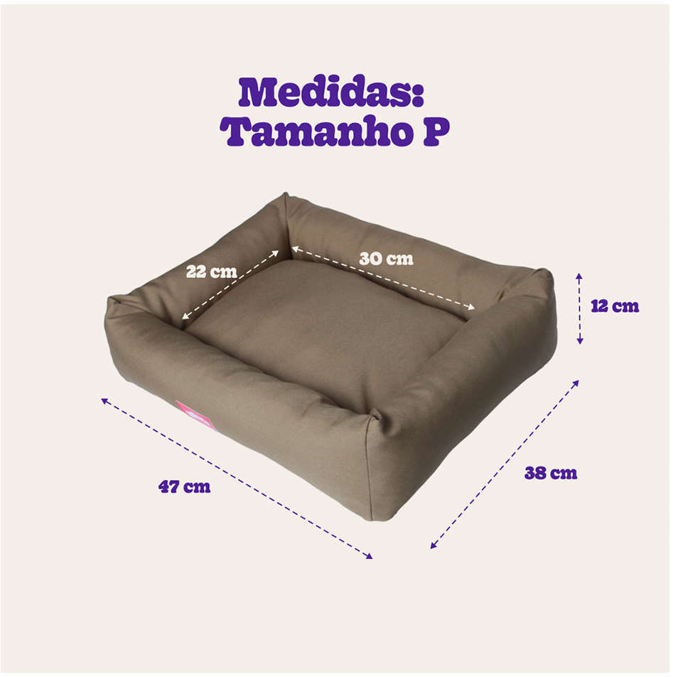Cama Kroco Retangular Cáqui - Tam. P