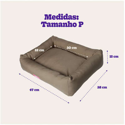 Cama Kroco Retangular Cáqui - Tam. P