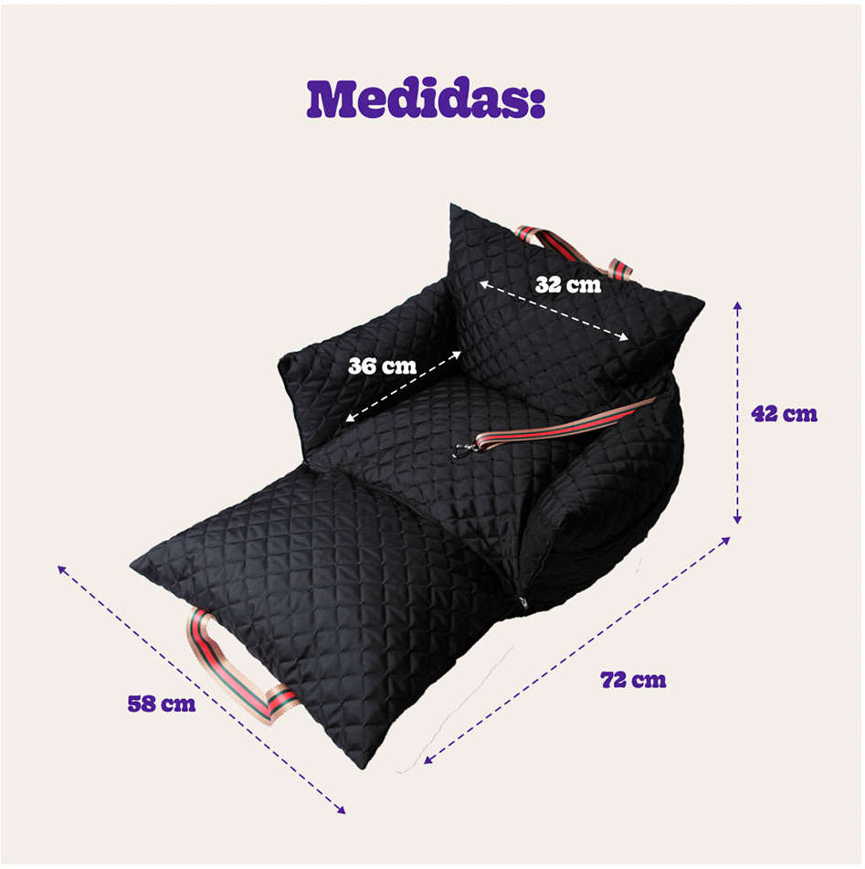 Cama Fábrica Pet Multi Bag D Matelasse Preto - Tam. Único