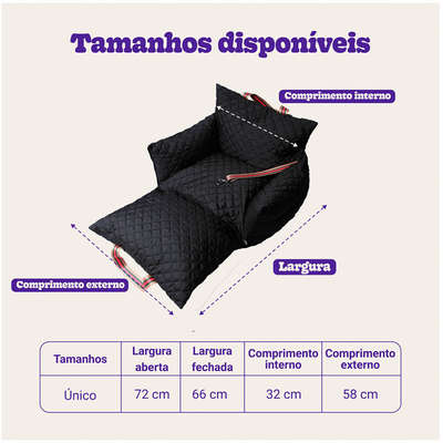 Cama Fábrica Pet Multi Bag D Matelasse Preto