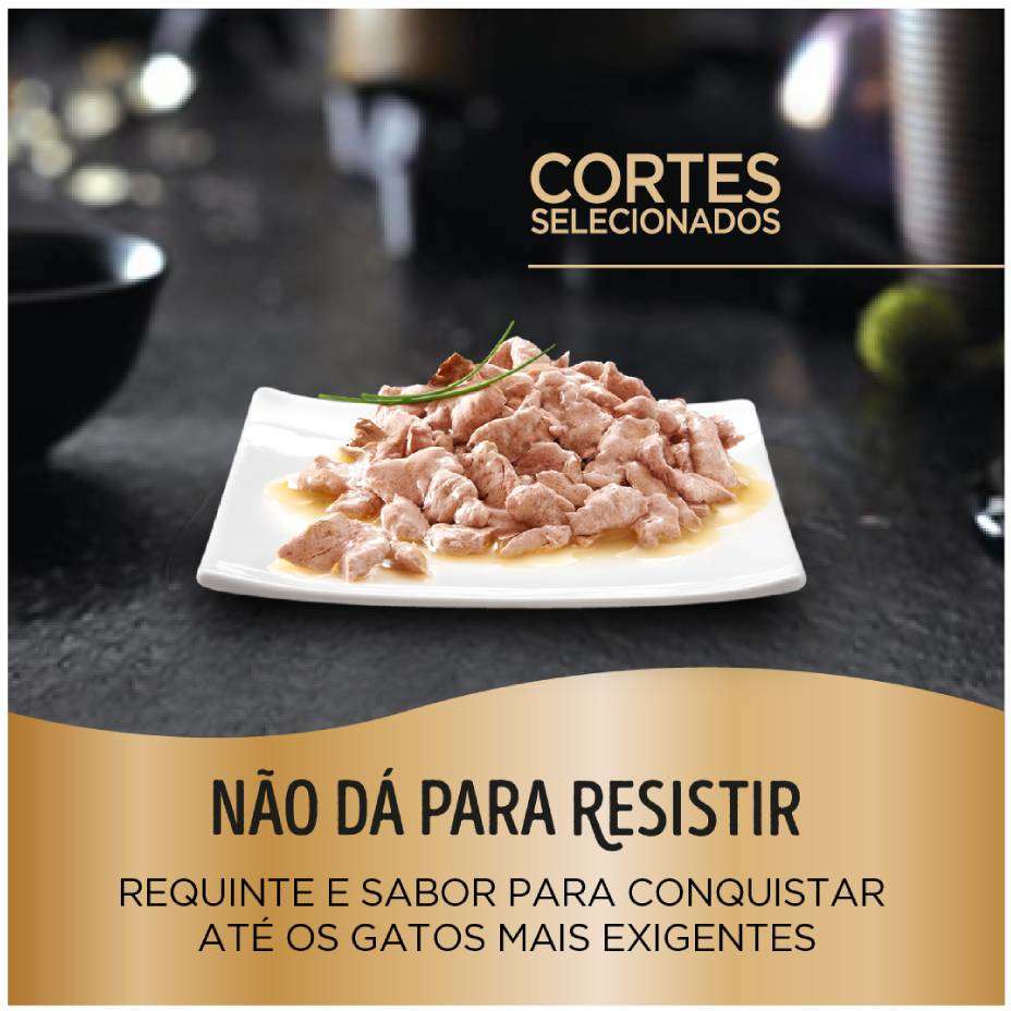 Ração Úmida Sheba Sachê Cortes Selecionados Sabor Salmão ao Molho para Gatos Adultos - 85 g