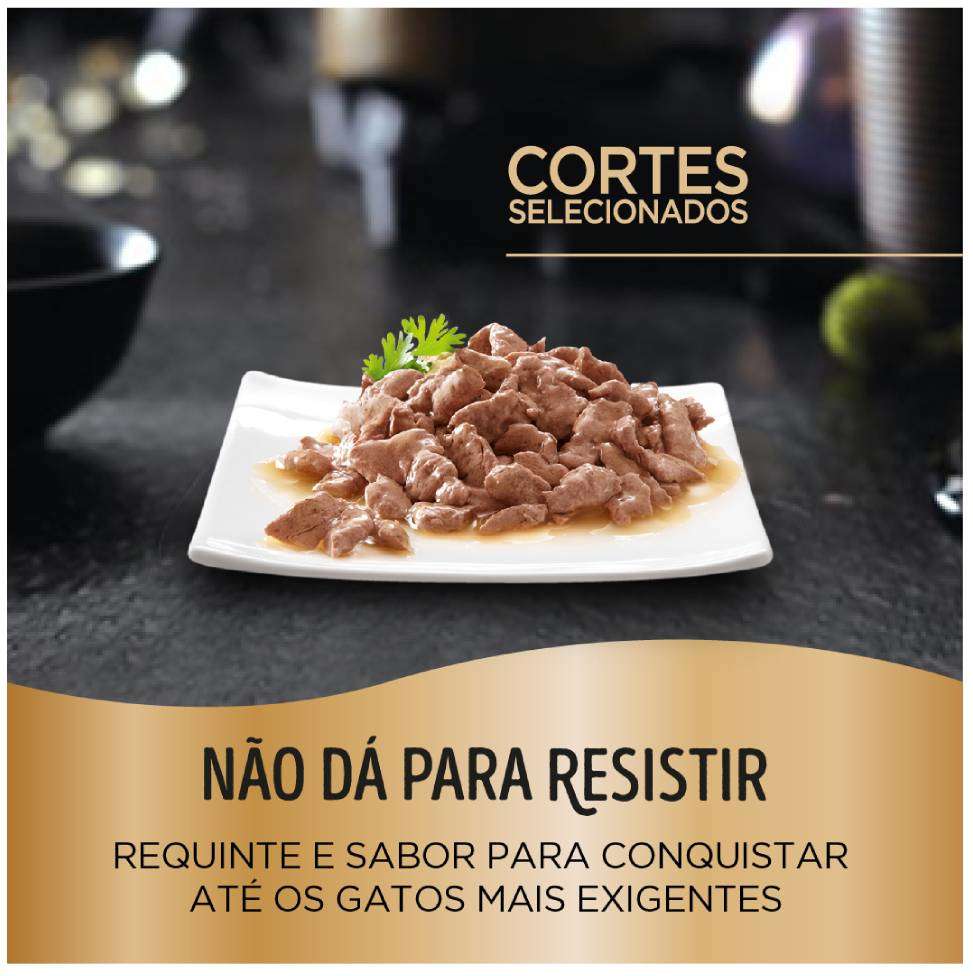 Ração Úmida Sheba Sachê Cortes Selecionados Sabor Frango Assado para Gatos Adultos - 85 g - 60 Unidades