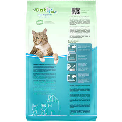 Areia Higiênica Cat Life Bio Fina Rápida Absorção