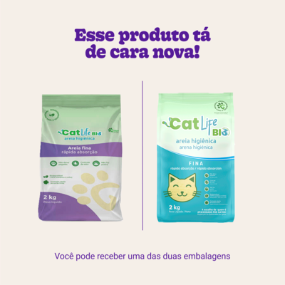 Areia Higiênica Cat Life Bio Fina Rápida Absorção