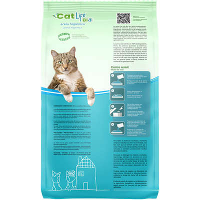 Areia Higiênica Cat Life Bio Fina Rápida Absorção