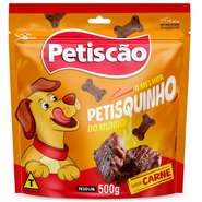 Bifinho Petiscão para Cães Adultos Sabor Carne Ossinho - 500g