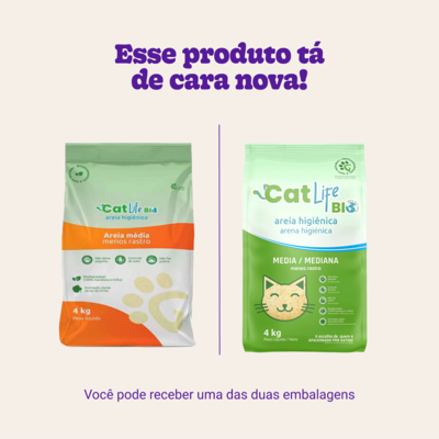 Areia Higiênica Cat Life Bio Média Menos Rastro