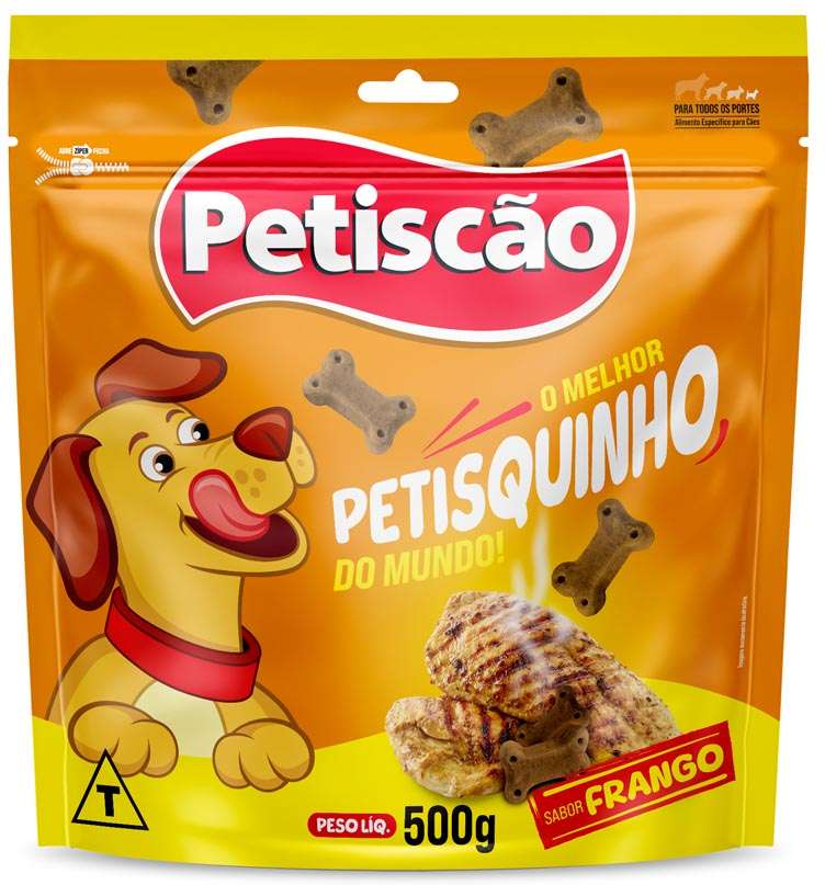 Bifinho Petiscão para Cães Adultos Sabor Frango - 500g
