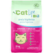 Areia Higiênica Cat Life Bio Grossa Zero Rastro Mais Limpeza - 2Kg