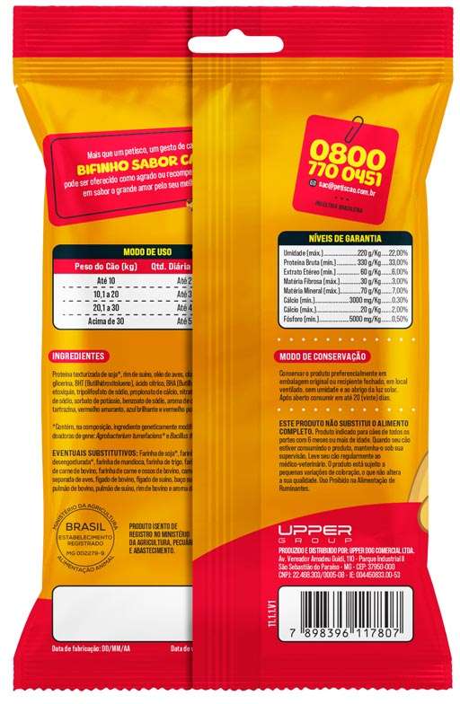 Bifinho Petiscão para Cães Sabor Carne - 60g