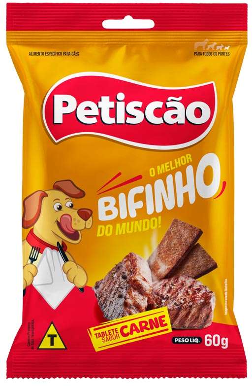 Bifinho Petiscão para Cães Sabor Carne - 60g
