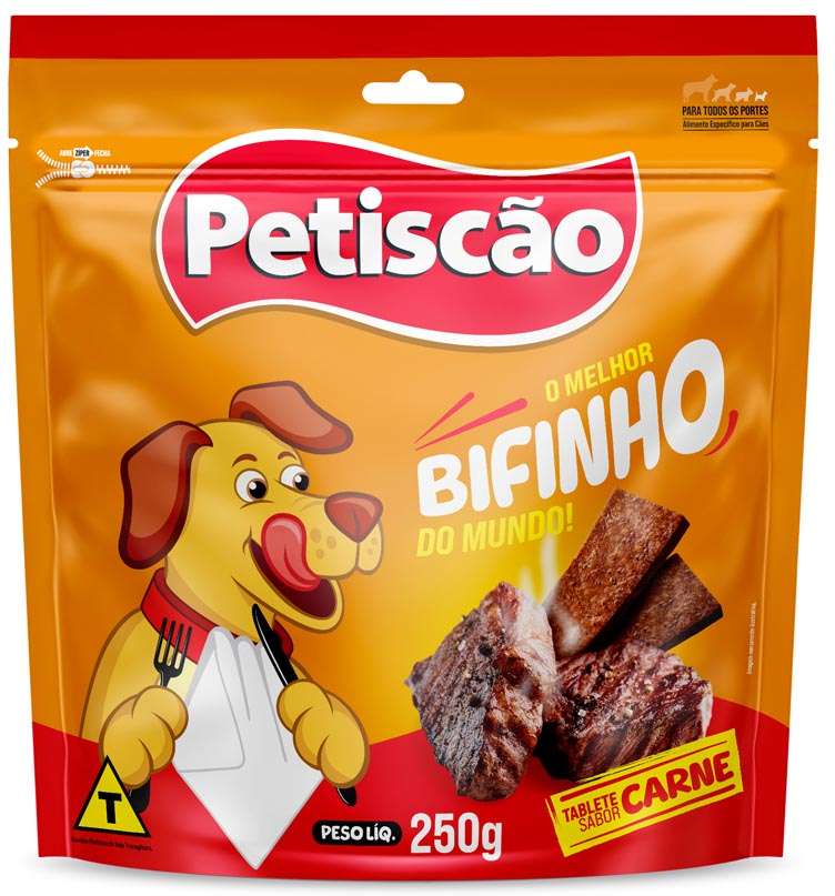 Bifinho Petiscão para Cães Sabor Carne - 250g