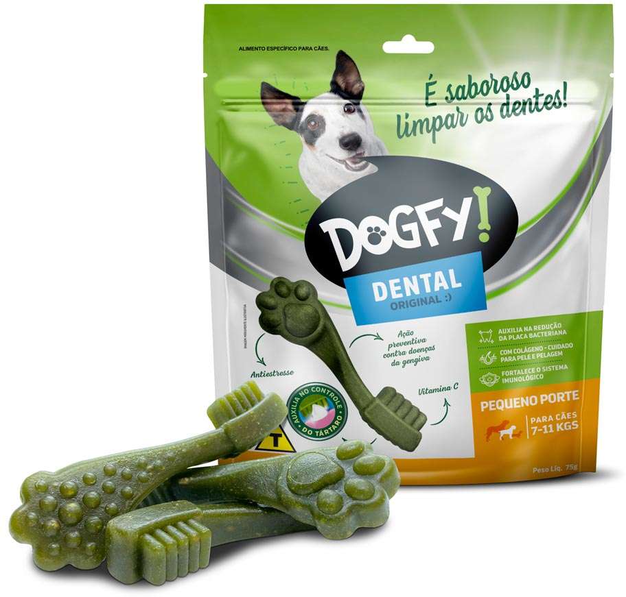 Petisco Dogfy para Cães Adultos Porte Pequeno Sabor Menta - 5 Unidades