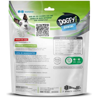 Petisco Dogfy para Cães Adultos Porte Pequeno Sabor Menta - 5 Unidades
