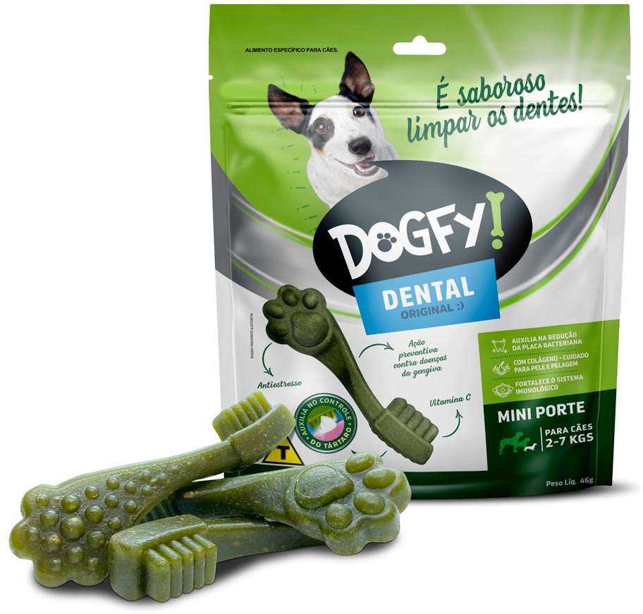 Petisco Dogfy para Cães Adultos Porte Mini Sabor Menta - 7 Unidades