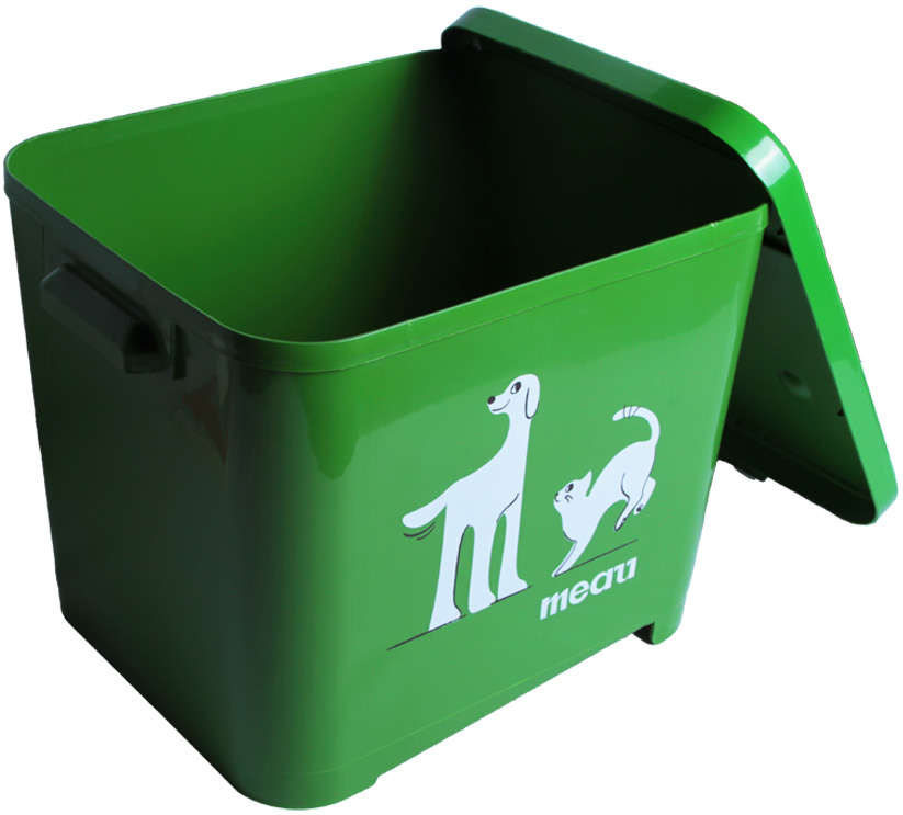 Porta Ração Meau Verde para Cães e Gatos - 15Kg