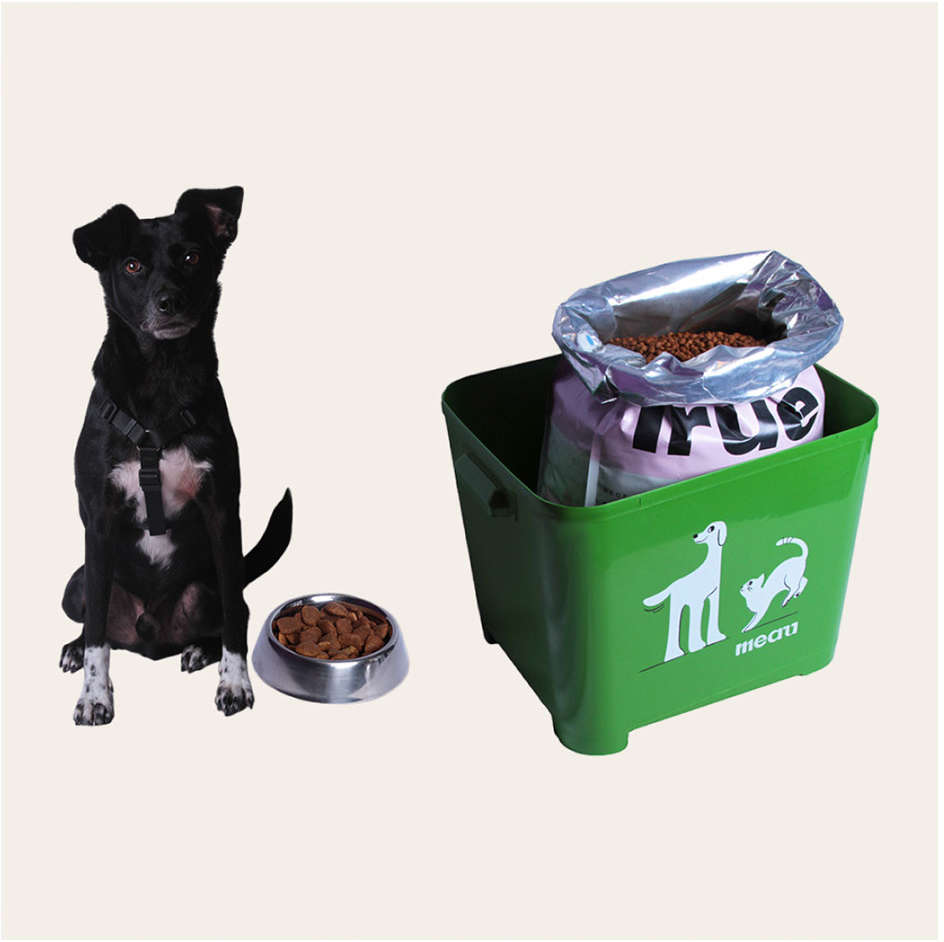 Porta Ração Meau Verde para Cães e Gatos - 15Kg