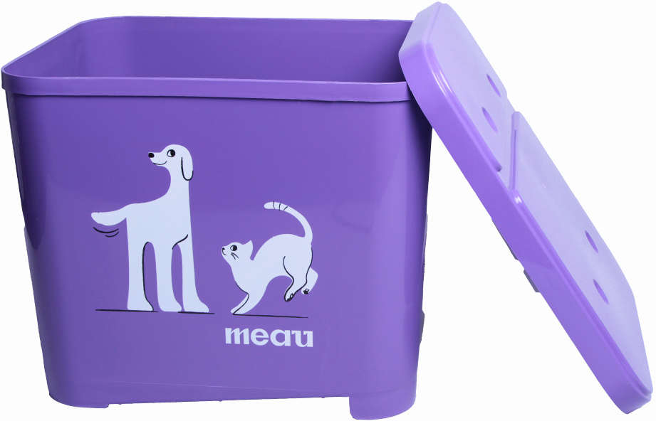 Porta Ração Meau Roxo para Cães e Gatos - 15Kg
