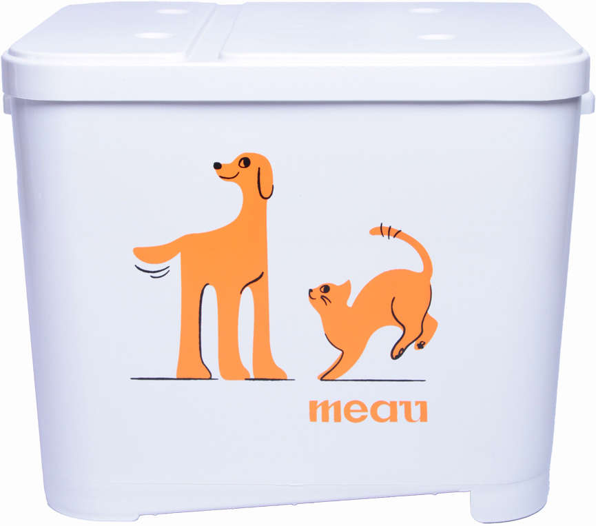 Porta Ração Meau Gelo para Cães e Gatos - 15Kg