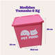 Porta Ração Kroco Pet Food Rosa - 6 Kg