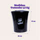 Porta Ração Kroco Redondo Preto - 1,2 Kg