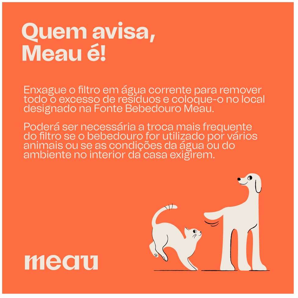 Refil Meau Filtro Purificador Carvão Ativado - 2 Unidades