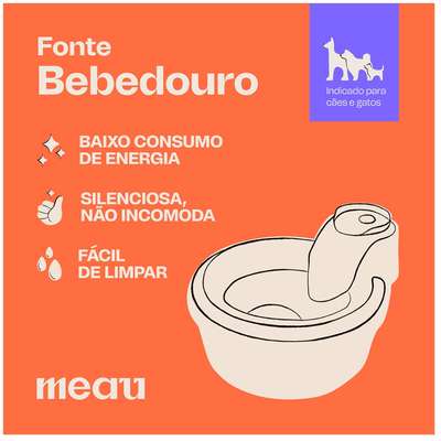 Fonte Bebedouro Meau Clássica Azul