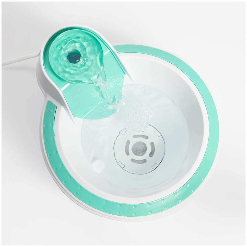 Fonte Bebedouro Meau Kit Cores (Verde Tiffany, Rosa e Preto) - Bivolt
