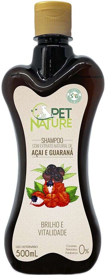 Shampoo Petbrilho Natureza Açaí e Guaraná - 500 mL