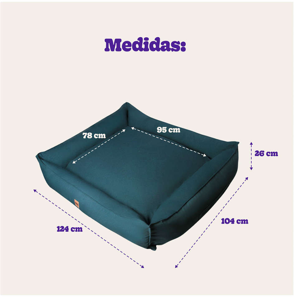 Cama Pacco Puppy King Ecotec Lisa Verde para Cães - Tam. Único