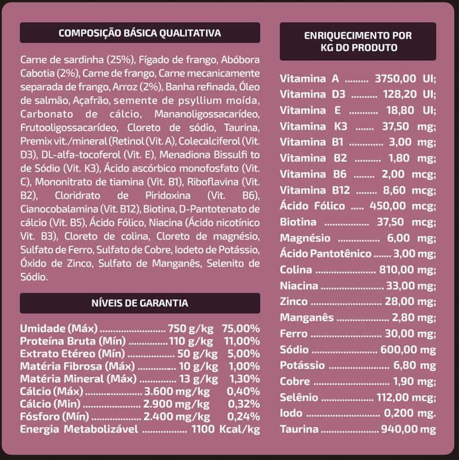 Alimento Natural Papapets Zooverti Só para Gatos - 300 g