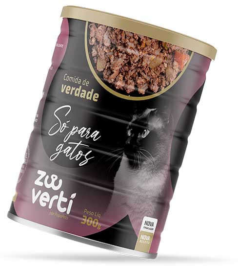 Alimento Natural Papapets Zooverti Só para Gatos - 300 g