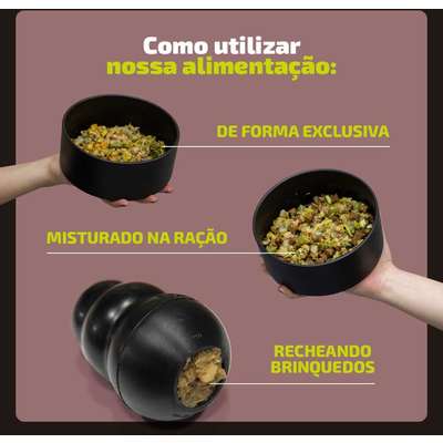 Alimento Natural Papapets Zooverti Só Carne Suína para Cães