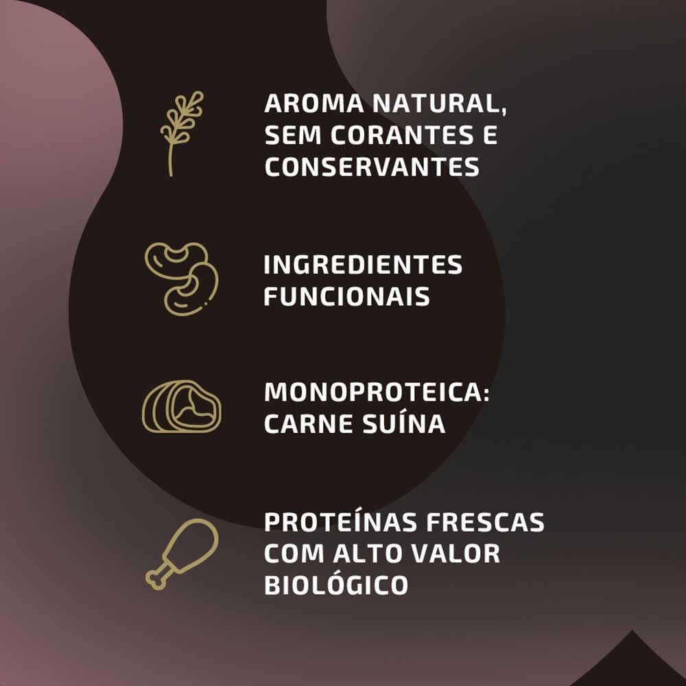 Alimento Natural Papapets Zooverti Só Carne Suína para Cães - 300 g