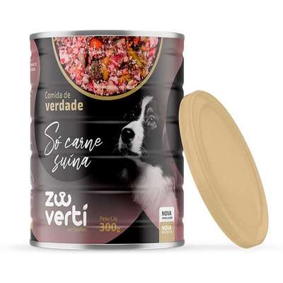 Alimento Natural Papapets Zooverti Só Carne Suína para Cães