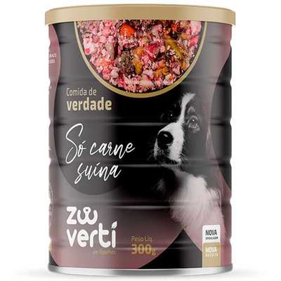 Alimento Natural Papapets Zooverti Só Carne Suína para Cães