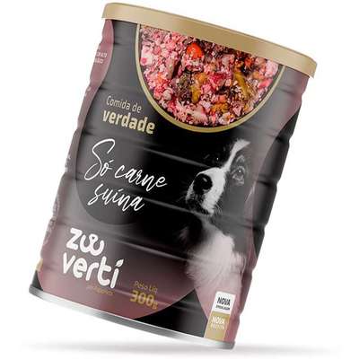Alimento Natural Papapets Zooverti Só Carne Suína para Cães