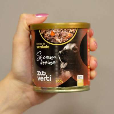 Alimento Natural Papapets Zooverti Só Carne Bovina para Cães