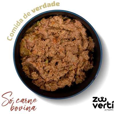 Alimento Natural Papapets Zooverti Só Carne Bovina para Cães