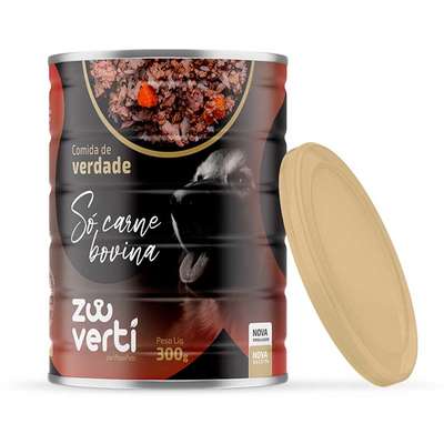 Alimento Natural Papapets Zooverti Só Carne Bovina para Cães