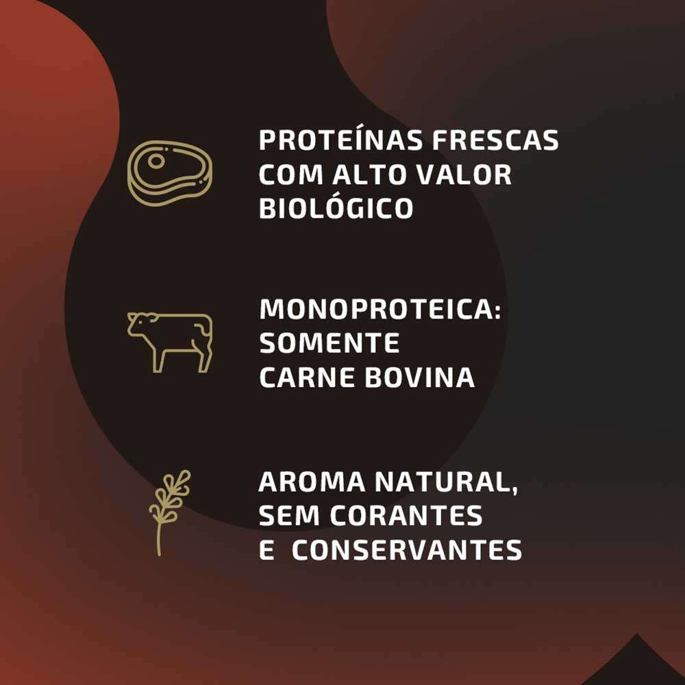 Alimento Natural Papapets Zooverti Só Carne Bovina para Cães - 300 g