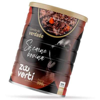 Alimento Natural Papapets Zooverti Só Carne Bovina para Cães