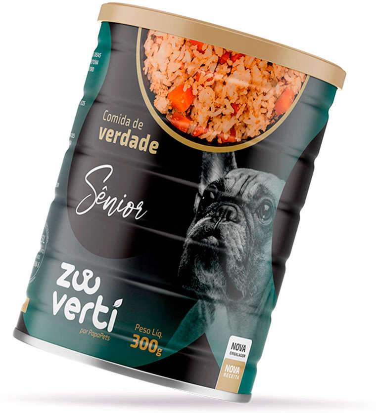 Alimento Natural Papapets Zooverti Sênior para Cães - 300 g