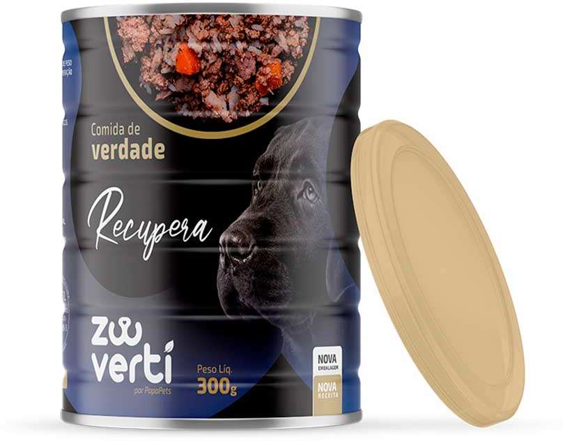 Alimento Natural Papapets Zooverti Recupera para Cães - 300 g