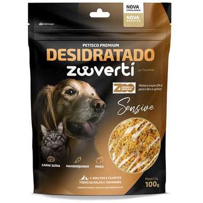 Petisco Papapets Zooverti Desidratado Sensive para Cães e Gatos