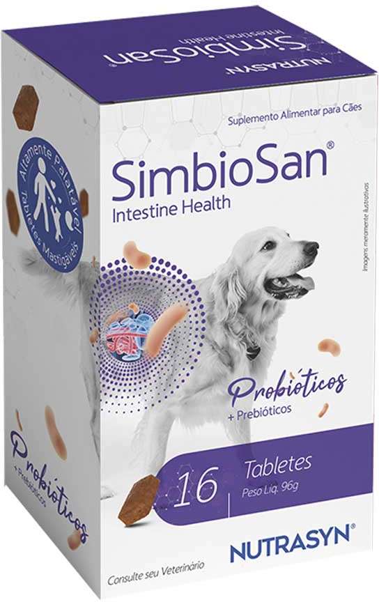 Suplemento Vitamínico Nutrasyn Simbiosan Intestine Health para Cães - 16 Tabletes