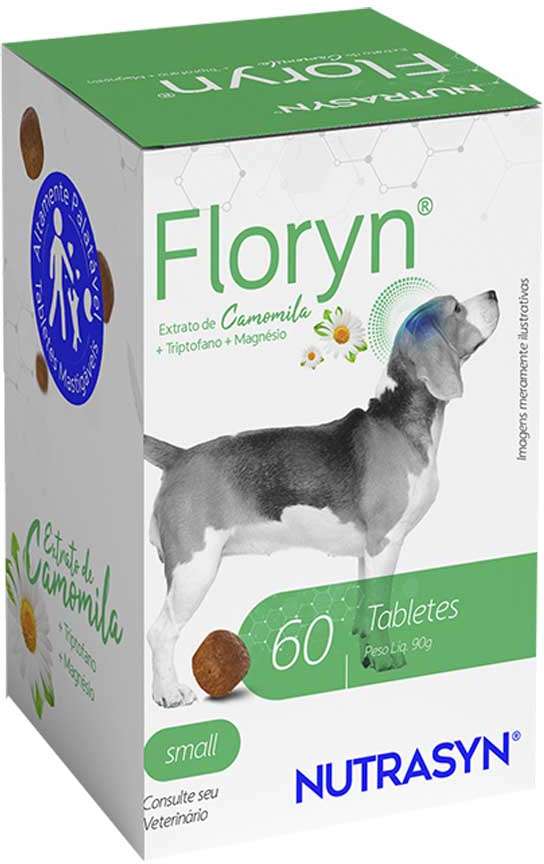 Suplemento Vitamínico Nutrasyn Floryn para Cães Raças Pequenas - 60 tabletes